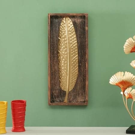 W-Hale Abstract Metal Wall Decor in Gold Set of 1