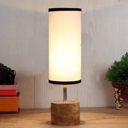 Jordyn Multicolor cotton & solid wood table lamp