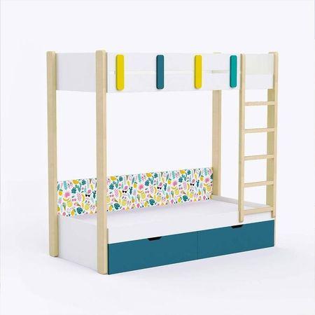 Pine Tree Bunk Bed with Drawer Storage