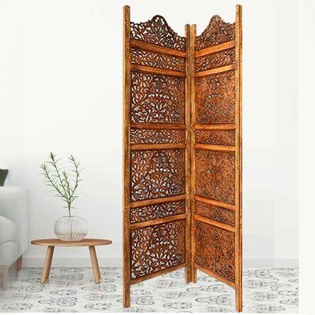 Irit Solid Wood 4 Panel Room Divider