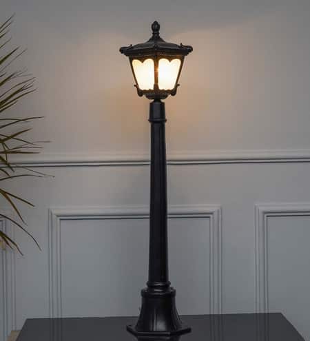 HELSINGOR Black Finish Outdoor Bollard Light