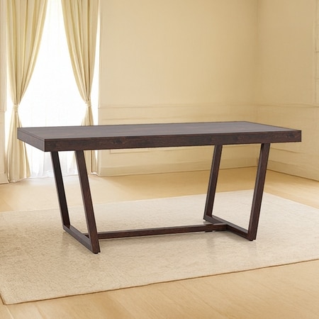 Caprica 6 Seater Dining Table In Mango Walnut Finish