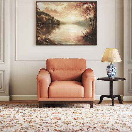 Colby 1 seater Fabric Sofa in Saddle Tan