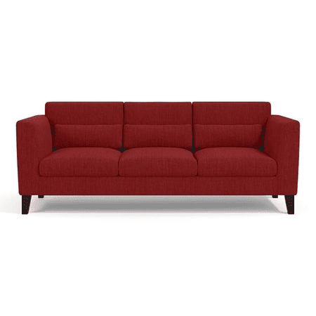 Lewis Sofa (Colour : Salsa Red, Cushion : Soft, Seater : 3+1+1)
