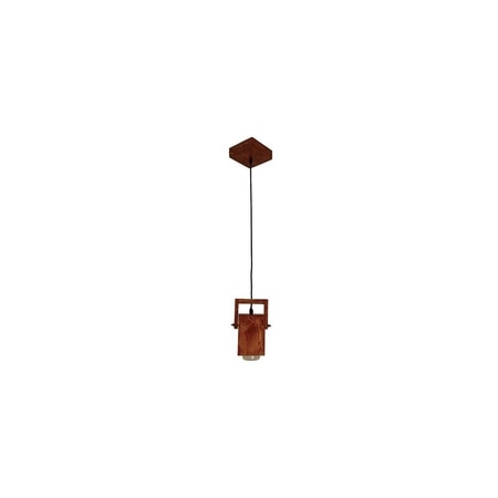 Focal Brown Solid Wood Single Hanging Light