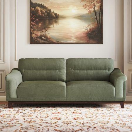 Colby 3 Seater Fabric Sofa in Forest Green
