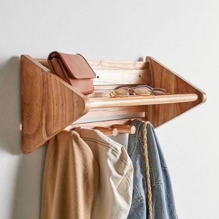 WOODENMOOD Rectangular Wall Rack