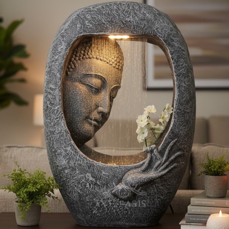 Dark Grey Face Shower Indoor Water Fountain