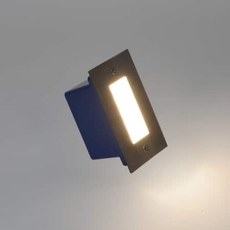 Ankle Square Led Outdoor Foot Light In Aluminum Grey Finish