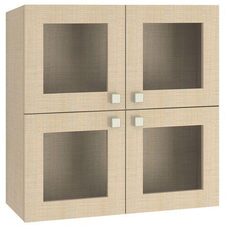 Romano Wall Mounted Glass Display Cabinet in Bronze Cambric Colour