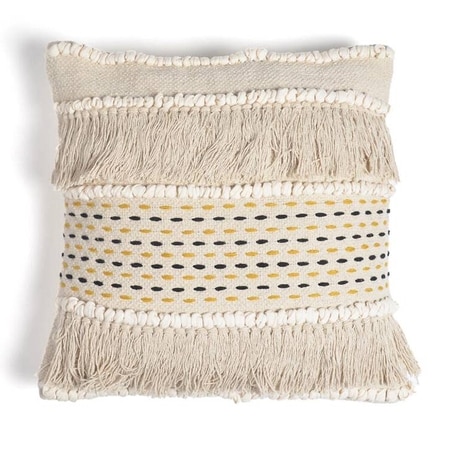 Muted Fringed Cushion Cover