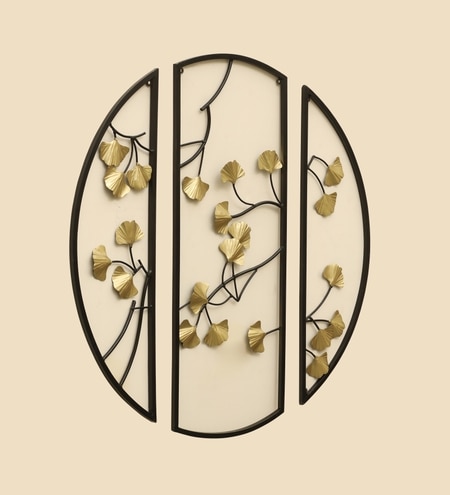 W-Kyleen Abstract Metal Wall Decor in Gold Set of 1