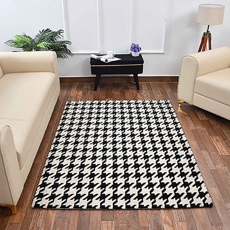 Multicolor Abstract Machine Made Polyester 3 X 5 Feet Carpet