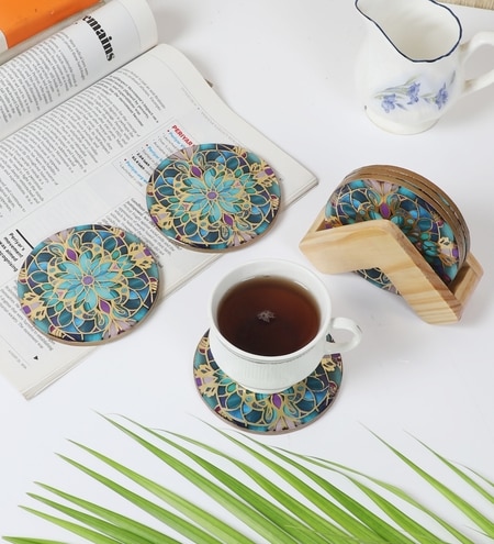 Regal Mandala Coaster with Stand (Set of 6)