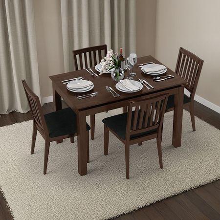 Diner 4 Seater Dining Table Set (With Upholstered Chairs)