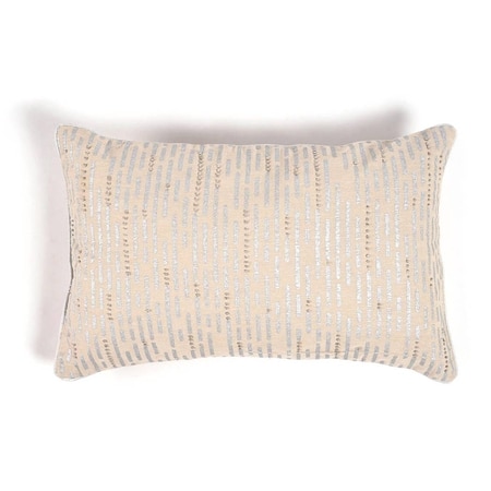 Metallic Printed And Beaded Cushion Cover