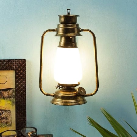 Edie White Metal Wall Mounted Lantern Lamp