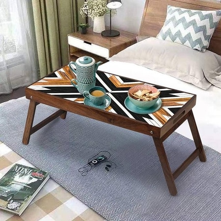 Parquet Breakfast   and Serving Tray  Multicolour