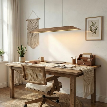 Venus 36 Brown Solid Wood Single Hanging Light