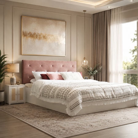 Nirodhah Engineered Wood Queen  Size Bed With Hydraulic Storage (Melamine Finish, White Colour)