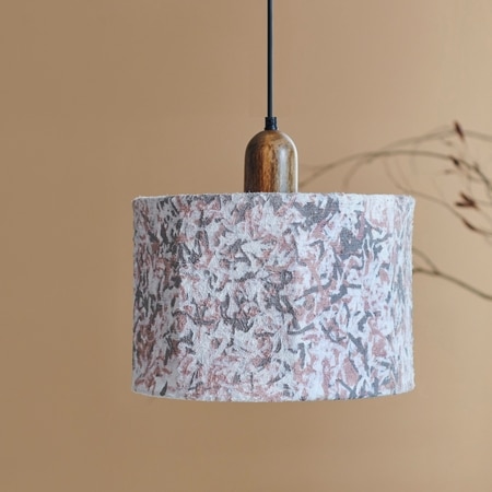 Flake Hanging Lamp Beige - Drum
