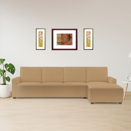 Right Aligned 3 Seater Right Aligned Chaise Golden Sofa Cover