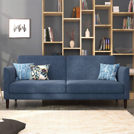 Felicity 3 Seater Sofa cum Bed In Midnight Indigo Blue Colour