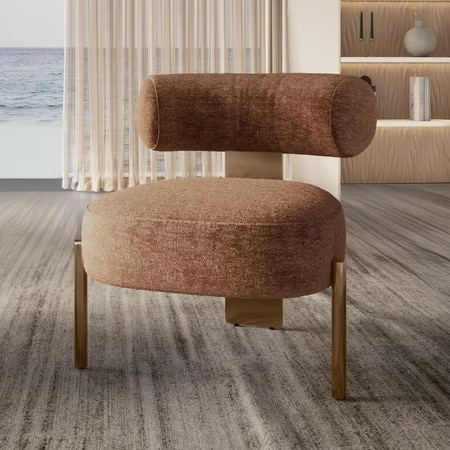 Maude Lounge Chair In Light Brown Colour