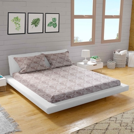 High Quality Cotton Double bed Flat Bedsheets 275cmsx 275 cms ( Pillows 46 x 69 cms)