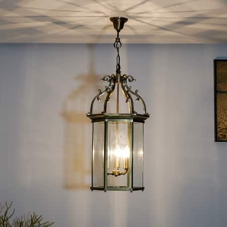 Moorgate 3 Light Dual Mount Ceiling Pendant in Antique Brass