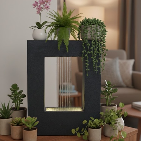 Square Planter Indoor Tabletop Water Fountain