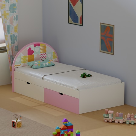 Sweet Slumber Kids Single Bed in Heart Theme