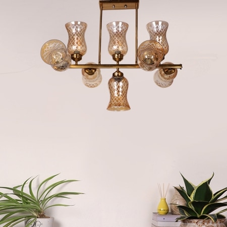 Devansh Gold Wall Mounted Lamp With Black Cotton Shade