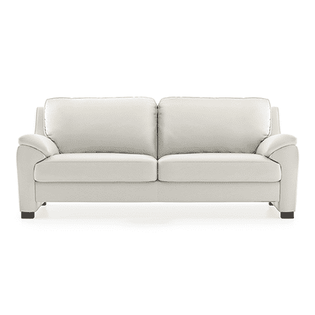 Farina 3 Seater Half Leather Sofa in White Colour