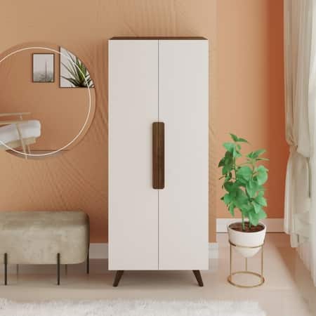 BLUEWUD Bonco Wardrobe Storage Unit Cabinet Rack Organizer Almirah Cupboard for Clothes with Multiple Closed Shelves for Bedroom Kitchen Living Room Home, DIY (Brown Maple) (60 x 45 x 150)