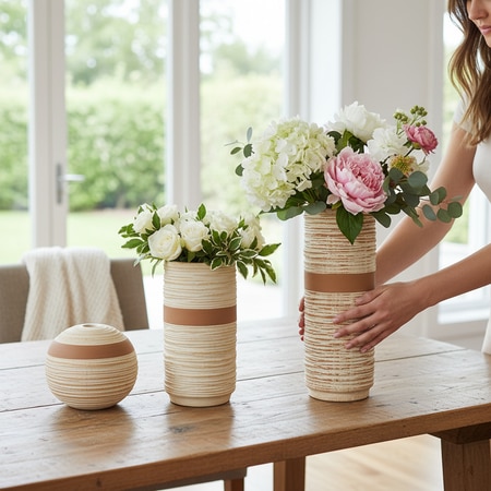Modern Decorative Tabletop Vase Set for Living Room