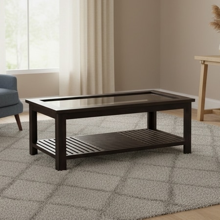 Boston Coffee Table - Dark Walnut Finish - Medium