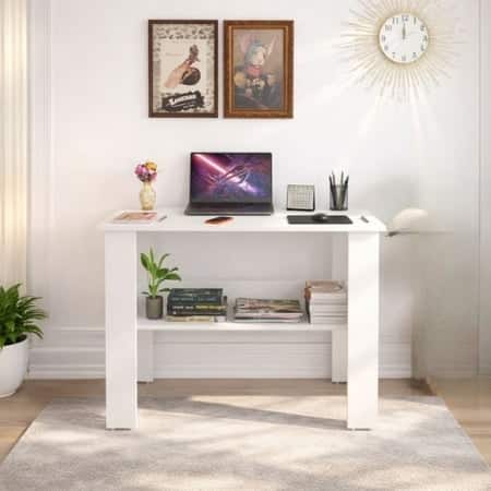 Spydercraft Spacio Modern Study Table in White Finish
