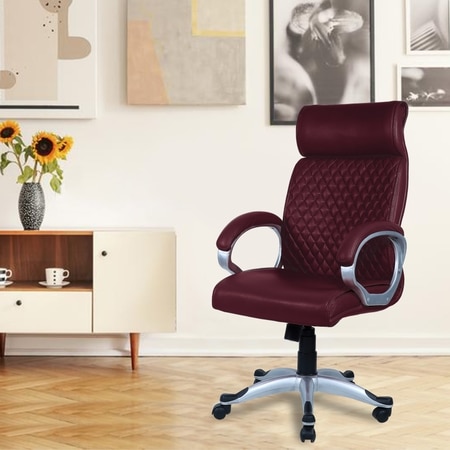 Wiwneags High Back Executive Chair in Maroon Colour