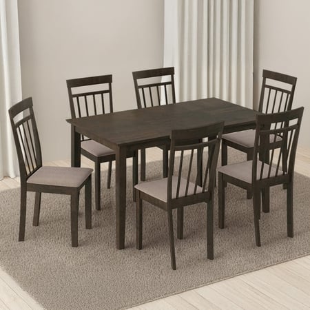 Ava 6 Seater Dining Table Set in Umber Walnut Finish