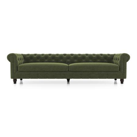 Winchester Essential 4 Seater Fabric Sofa In Moss Green