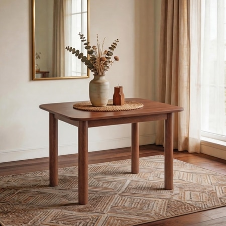 Dane Solid Wood 4 Seater Dining Table In Honey Finish