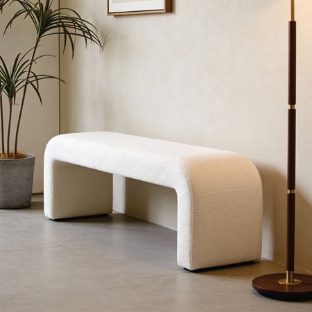 The Flint Z Bench in White Colour