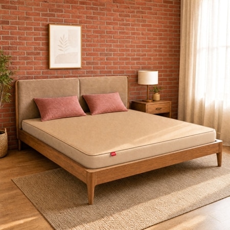 Kurlon Dual Mattress Reversible Medium Soft Firm Double 72x47x8 Inch
