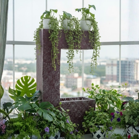 Wine C Planter Water Fountain