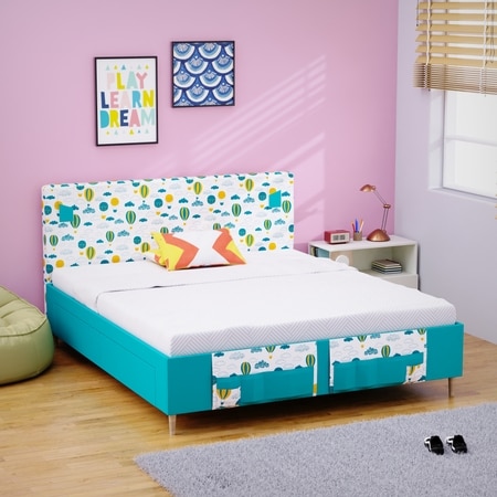Color Play Double Bed In Caribe Colour