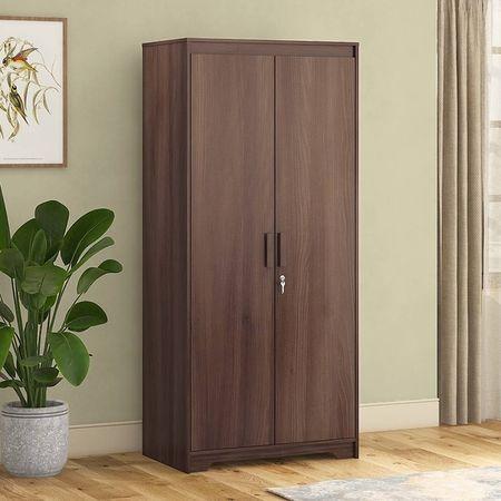 Hilton 2 Door Wardrobe With Lock in Chestnut Acacia Finish