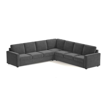 Apollo Corner Sofa (Seating Capacity : Left Aligned 3 Seater + Right Aligned 3 Seater + Corner, Colour : Smoke, Cushion Type : Soft, Back Height : High Back)