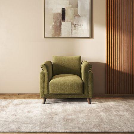 Diana 1 Seater Fabric Sofa In Olive Green Colour