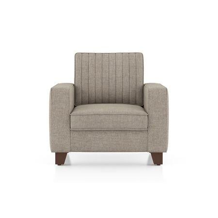 Apollo Neo 1 Seater Fabric Sofa in Mist Brown Colour (Back Height : Regular, Cushion Type : Soft)
